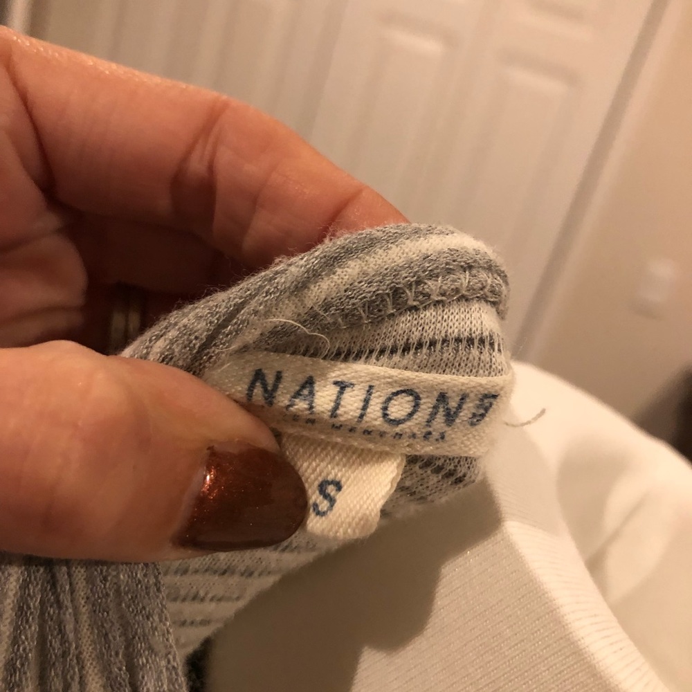 NATION Ribbed High-Low Long Sleeved Top S - Picture 5 of 6